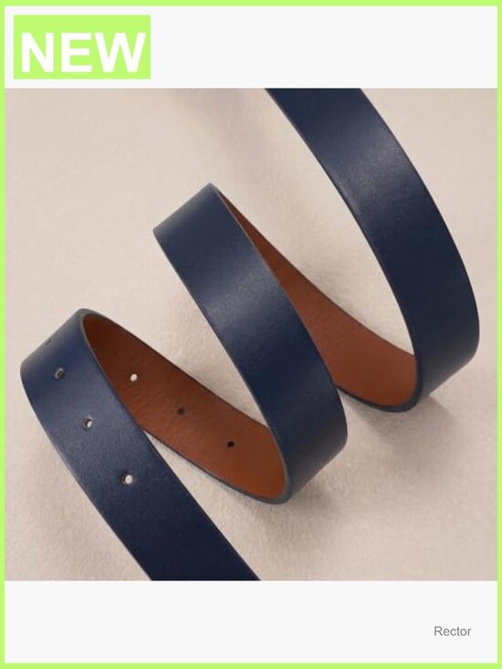 Faux Leather Belt with Gold Buckle for Jeans & Dresses Adjustable Size main image 7